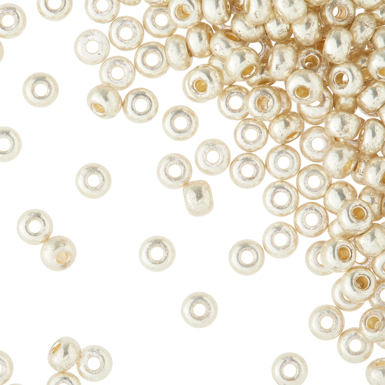 12 Pack: John Bead Metallic Silver Czech Seed Beads, 6/0